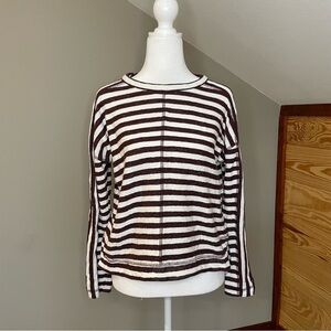 Madewell Striped Slub Long Sleeve Sweater Extra Small